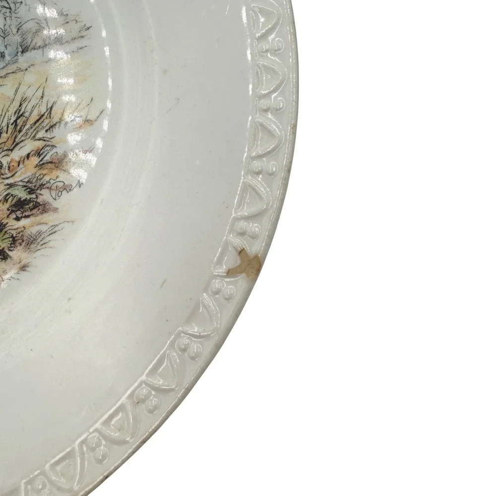 Villeroy & Boch Fontainebleau Plate Xavier de Poret Roe Deer‎ Made in Luxembourg